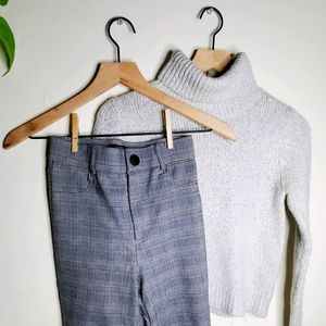 Plaid Pants + Turtle Neck